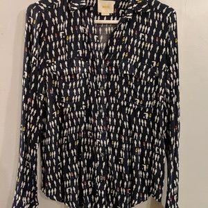 Maeve button up in bird print